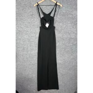 NEW Solace‎ London Black Maxi Dress Back Less Size 2